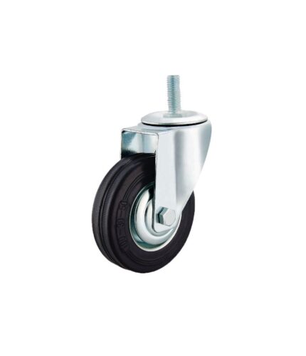 Колесо поворотное SCt 55 125 мм резина с болтом (F)